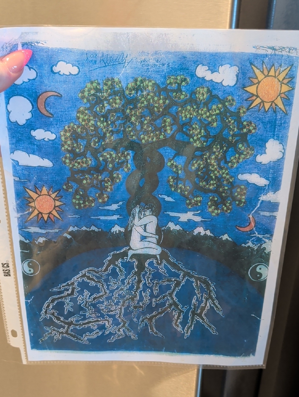 Tree of Life Art Print - Blue & Green